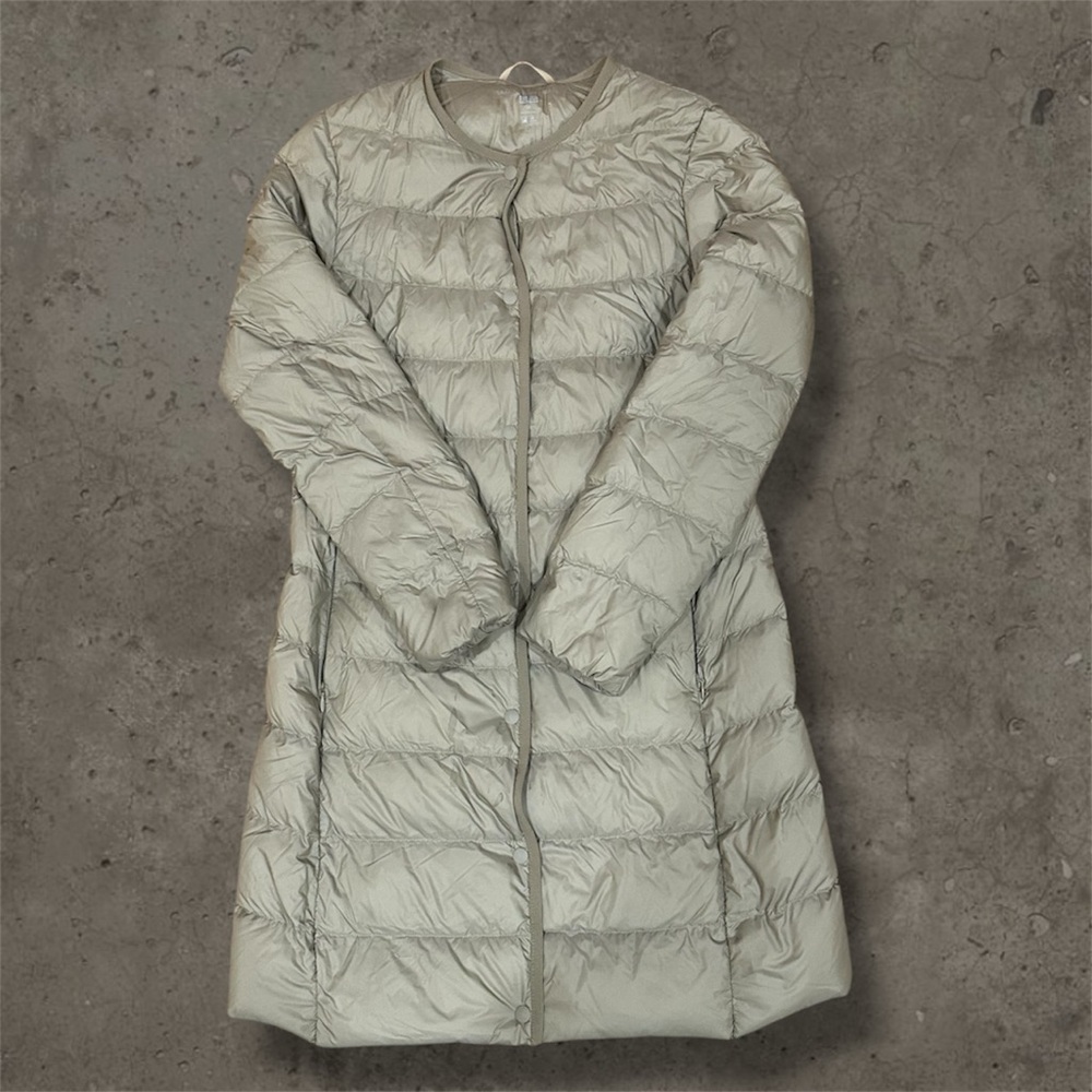 Uniqlo Ultra Light Down Coat Woman’s Beige Outerwear Polyamide
